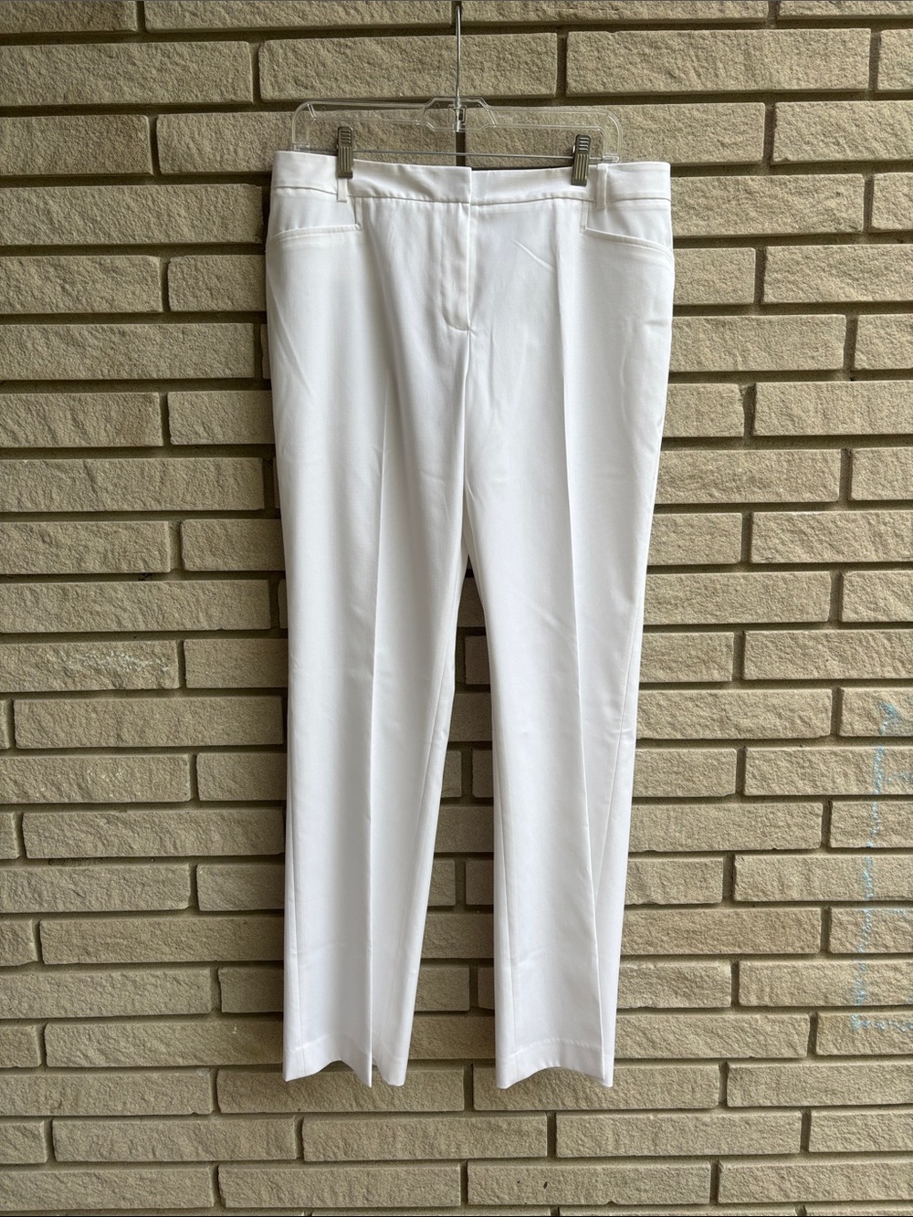 ANTONIO MELANI White Straight Dress Trousers Sz 10